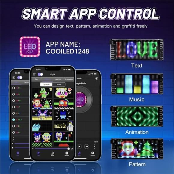 VDIKKS LED Sign Programmable FPCB Flexible Matrix Panel Small Screen Animation T - Picture 2 of 7